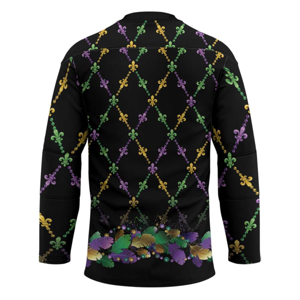 Mardi Gras Queen Hockey Jersey Let the Good Times Roll - Wonder Print Shop