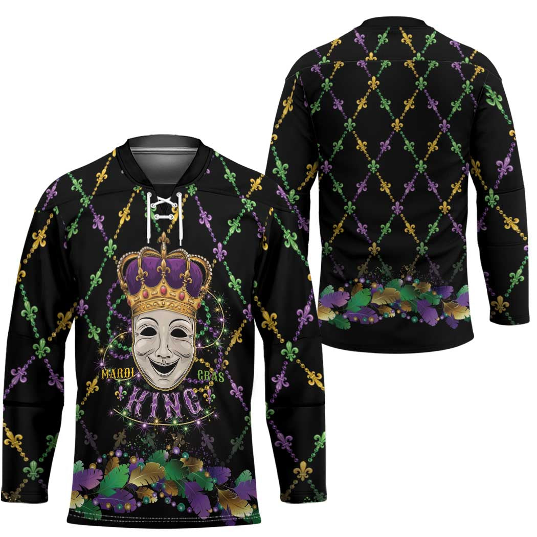 Mardi Gras Queen Hockey Jersey Let the Good Times Roll - Wonder Print Shop