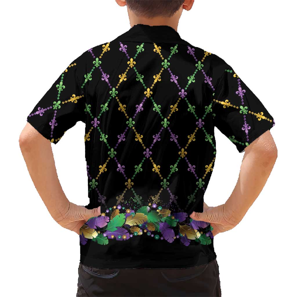 Mardi Gras Queen Kid Hawaiian Shirt Let the Good Times Roll - Wonder Print Shop
