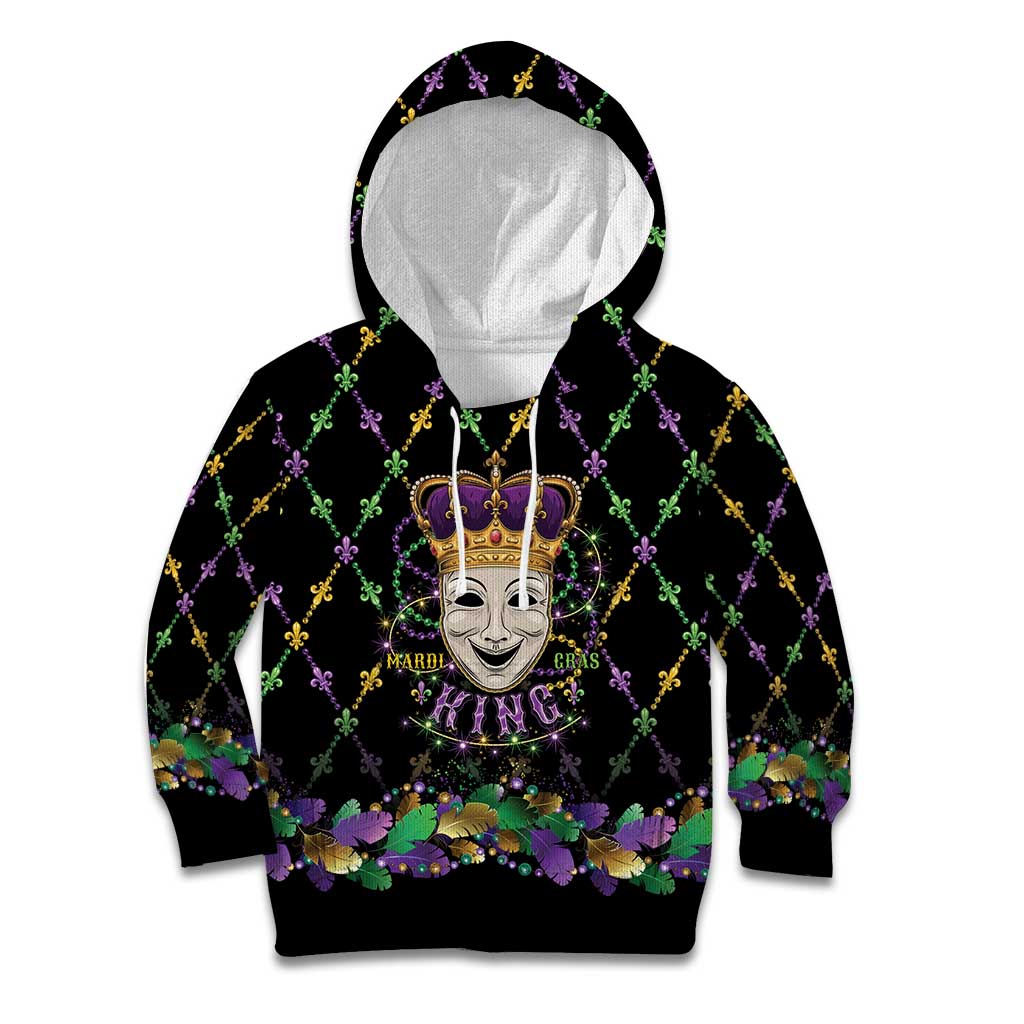 Mardi Gras Queen Kid Hoodie Let the Good Times Roll - Wonder Print Shop