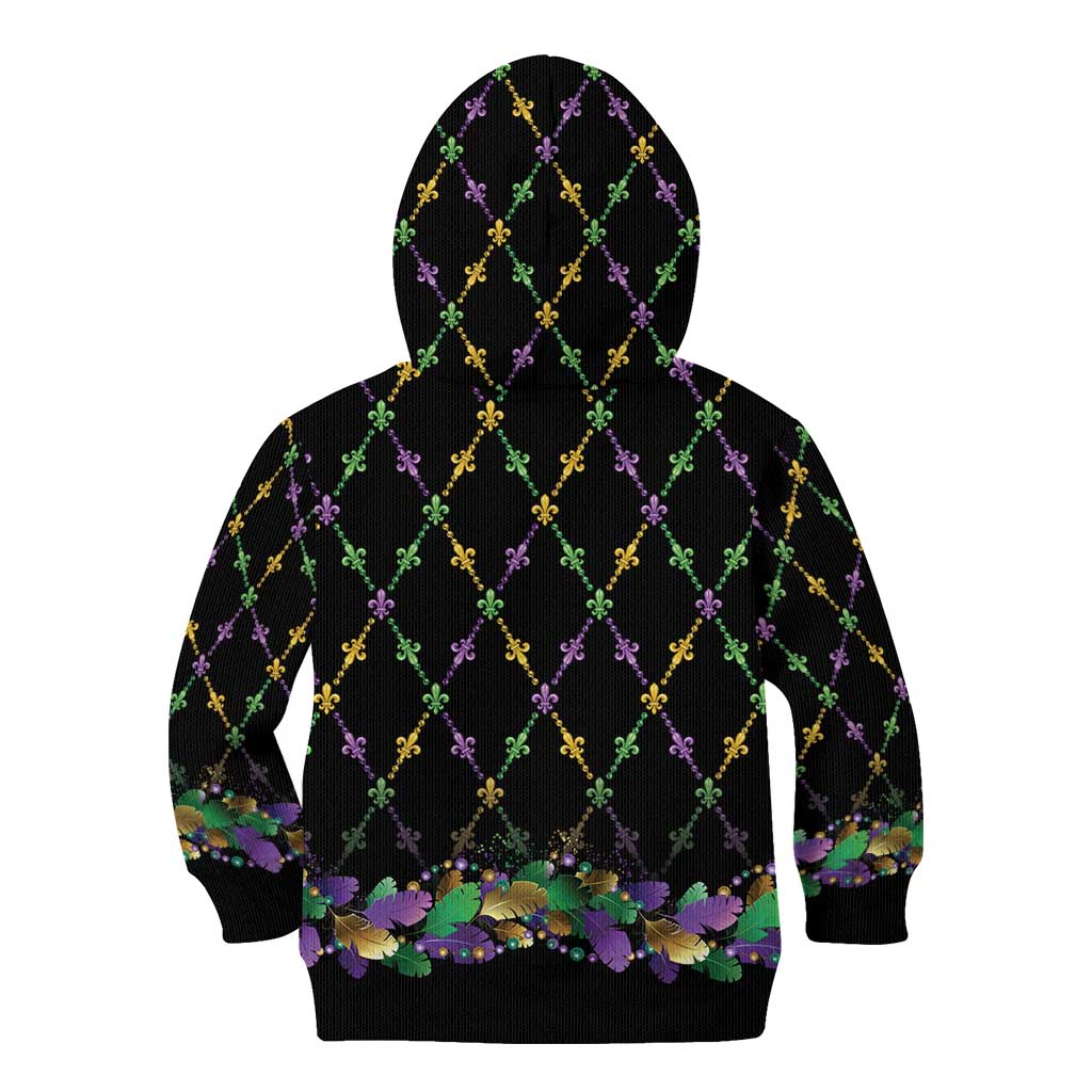 Mardi Gras Queen Kid Hoodie Let the Good Times Roll - Wonder Print Shop