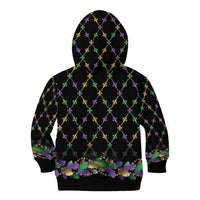 Mardi Gras Queen Kid Hoodie Let the Good Times Roll - Wonder Print Shop