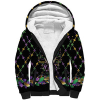 Mardi Gras Queen Sherpa Hoodie Let the Good Times Roll - Wonder Print Shop