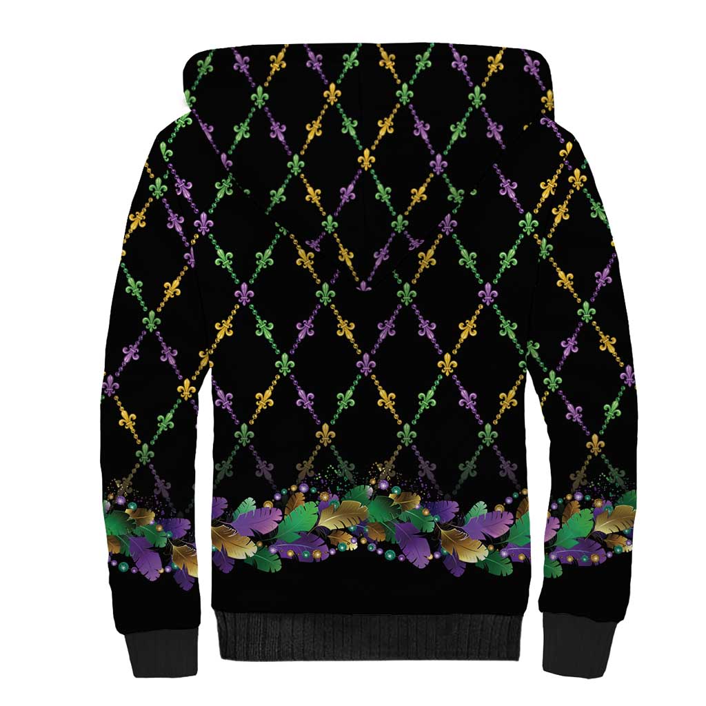 Mardi Gras Queen Sherpa Hoodie Let the Good Times Roll - Wonder Print Shop
