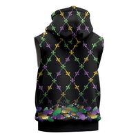 Mardi Gras Queen Sleeveless Hoodie Let the Good Times Roll - Wonder Print Shop