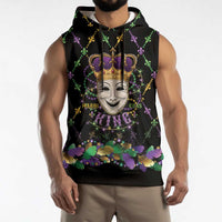 Mardi Gras Queen Sleeveless Hoodie Let the Good Times Roll - Wonder Print Shop