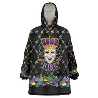 Mardi Gras Queen Wearable Blanket Hoodie Let the Good Times Roll - Wonder Print Shop