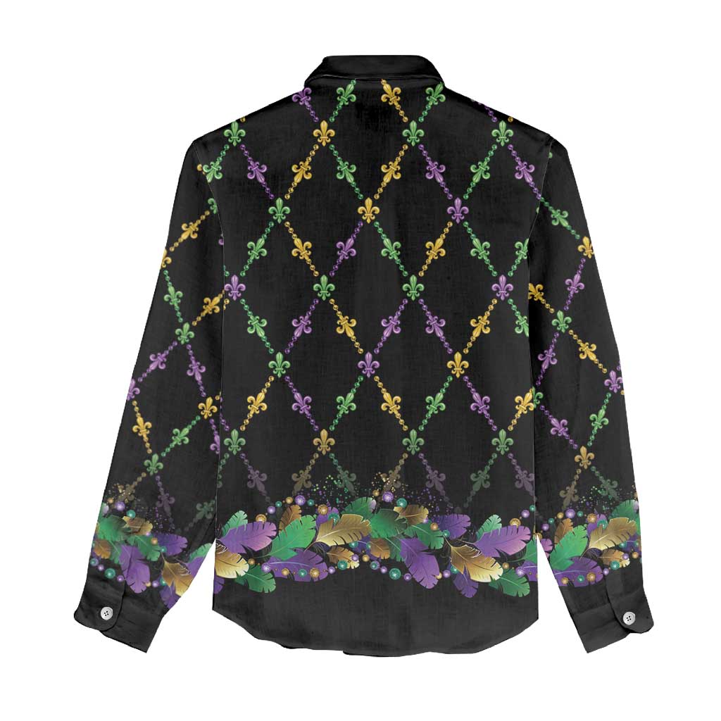 Mardi Gras Queen Women Casual Shirt Let the Good Times Roll - Wonder Print Shop