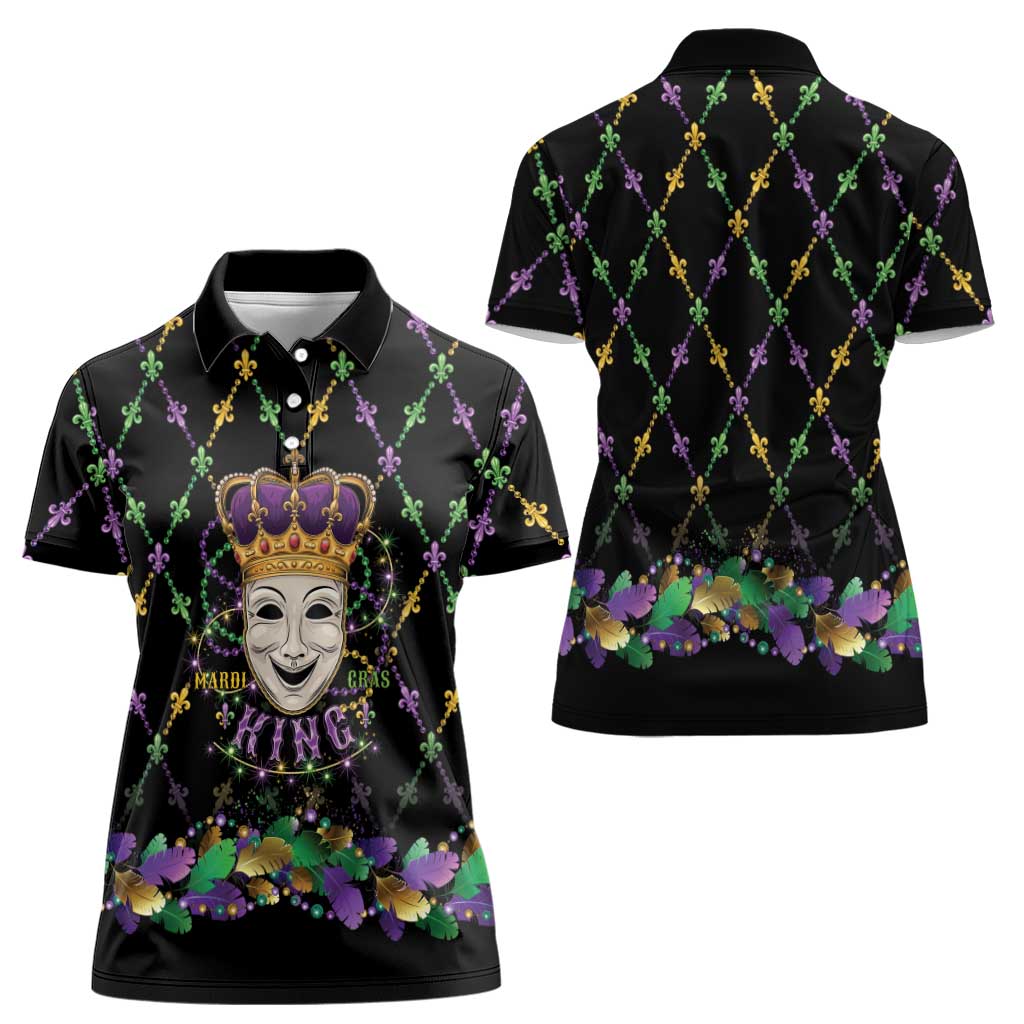 Mardi Gras Queen Women Polo Shirt Let the Good Times Roll - Wonder Print Shop