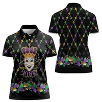 Mardi Gras Queen Women Polo Shirt Let the Good Times Roll - Wonder Print Shop