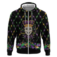 Mardi Gras Queen Zip Hoodie Let the Good Times Roll - Wonder Print Shop