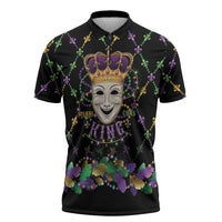 Mardi Gras Queen Zipper Polo Shirt Let the Good Times Roll - Wonder Print Shop
