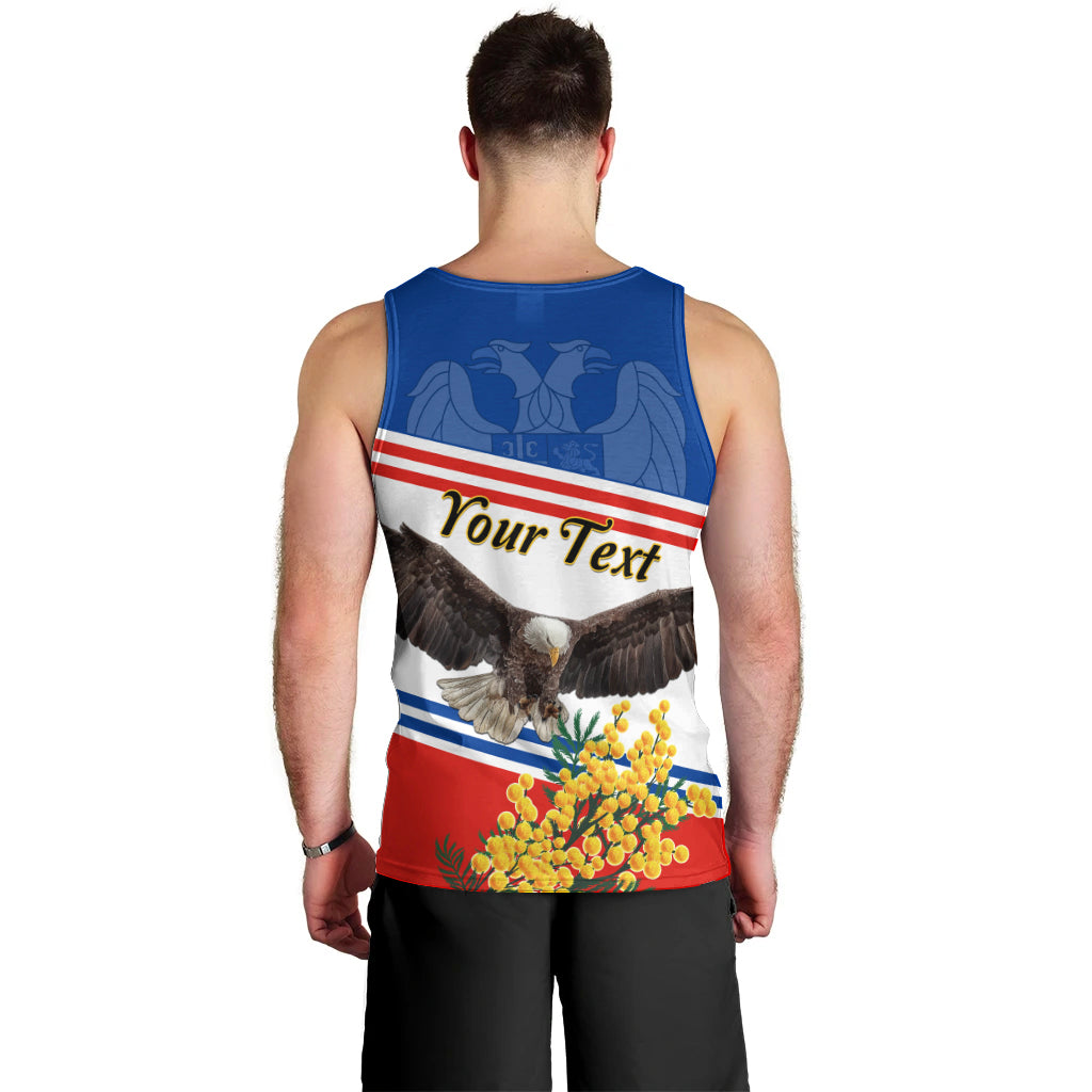 Serbia and Montenegro National Day Men Tank Top Eagle With Mimosa Flower - Wonder Print Shop