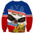 Serbia and Montenegro National Day Sweatshirt Eagle With Mimosa Flower - Wonder Print Shop