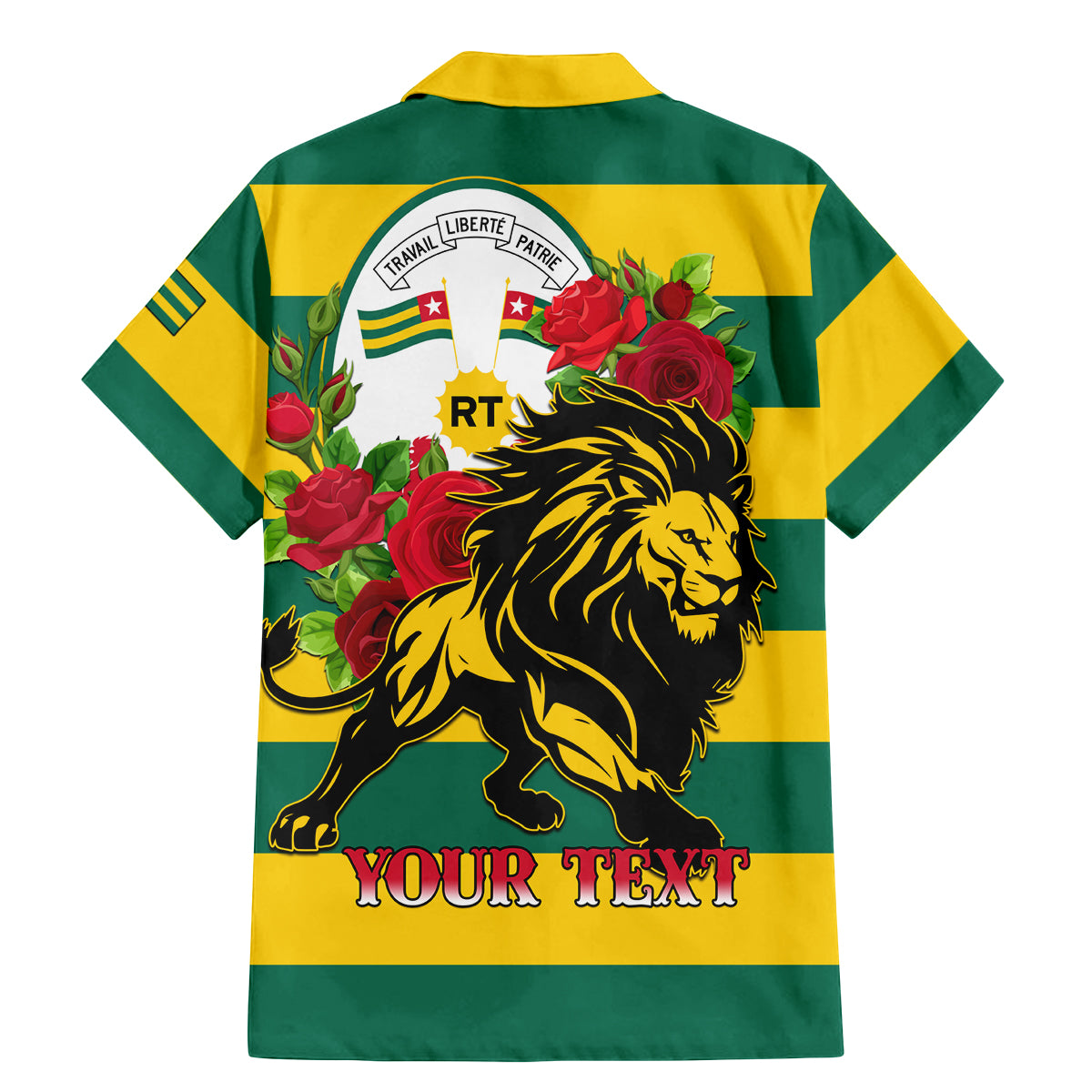Togo Independence Day Family Matching Mermaid Dress and Hawaiian Shirt Lion With Rosa Flag Style - Wonder Print Shop