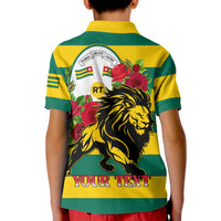 Togo Independence Day Kid Polo Shirt Lion With Rosa Flag Style - Wonder Print Shop