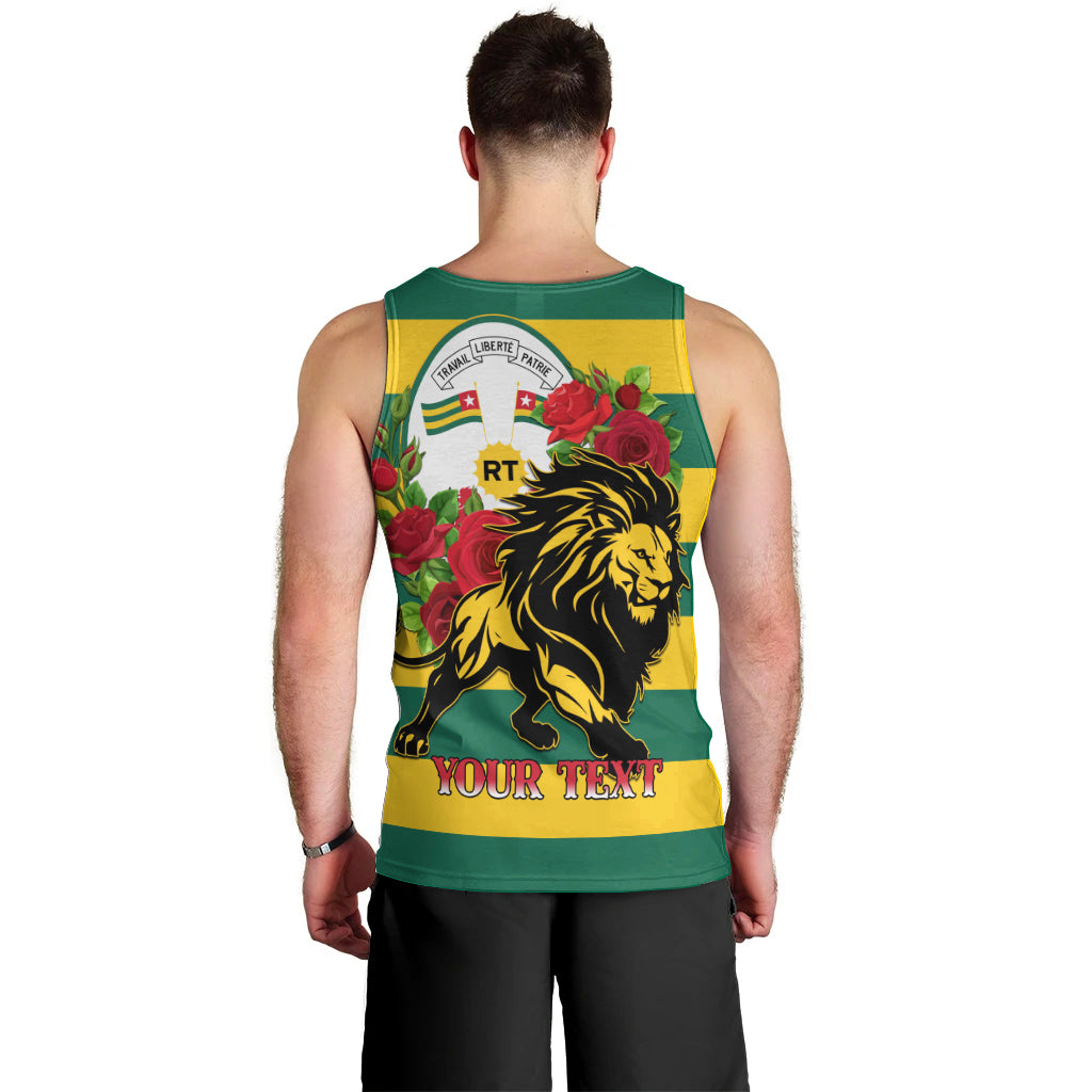 Togo Independence Day Men Tank Top Lion With Rosa Flag Style - Wonder Print Shop