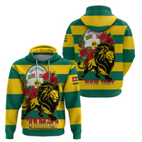 Togo Independence Day Zip Hoodie Lion With Rosa Flag Style - Wonder Print Shop