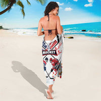 USA vs Canada Ice Hockey Face Off Sarong Stars Maple Leaf