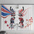 USA vs Canada Ice Hockey Face Off Window Curtain Stars Maple Leaf