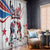 USA vs Canada Ice Hockey Face Off Window Curtain Stars Maple Leaf