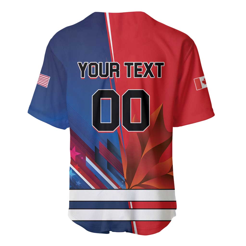 Custom USA vs Canada Ice Hockey Face Off Baseball Jersey Hockey Championship
