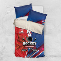 USA vs Canada Ice Hockey Face Off Bedding Set Hockey Championship