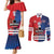 Custom USA vs Canada Ice Hockey Face Off Couples Matching Mermaid Dress and Long Sleeve Button Shirt Hockey Championship