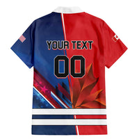 Custom USA vs Canada Ice Hockey Face Off Family Matching Mermaid Dress and Hawaiian Shirt Hockey Championship