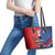 USA vs Canada Ice Hockey Face Off Leather Tote Bag Hockey Championship