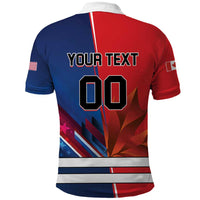 Custom USA vs Canada Ice Hockey Face Off Polo Shirt Hockey Championship