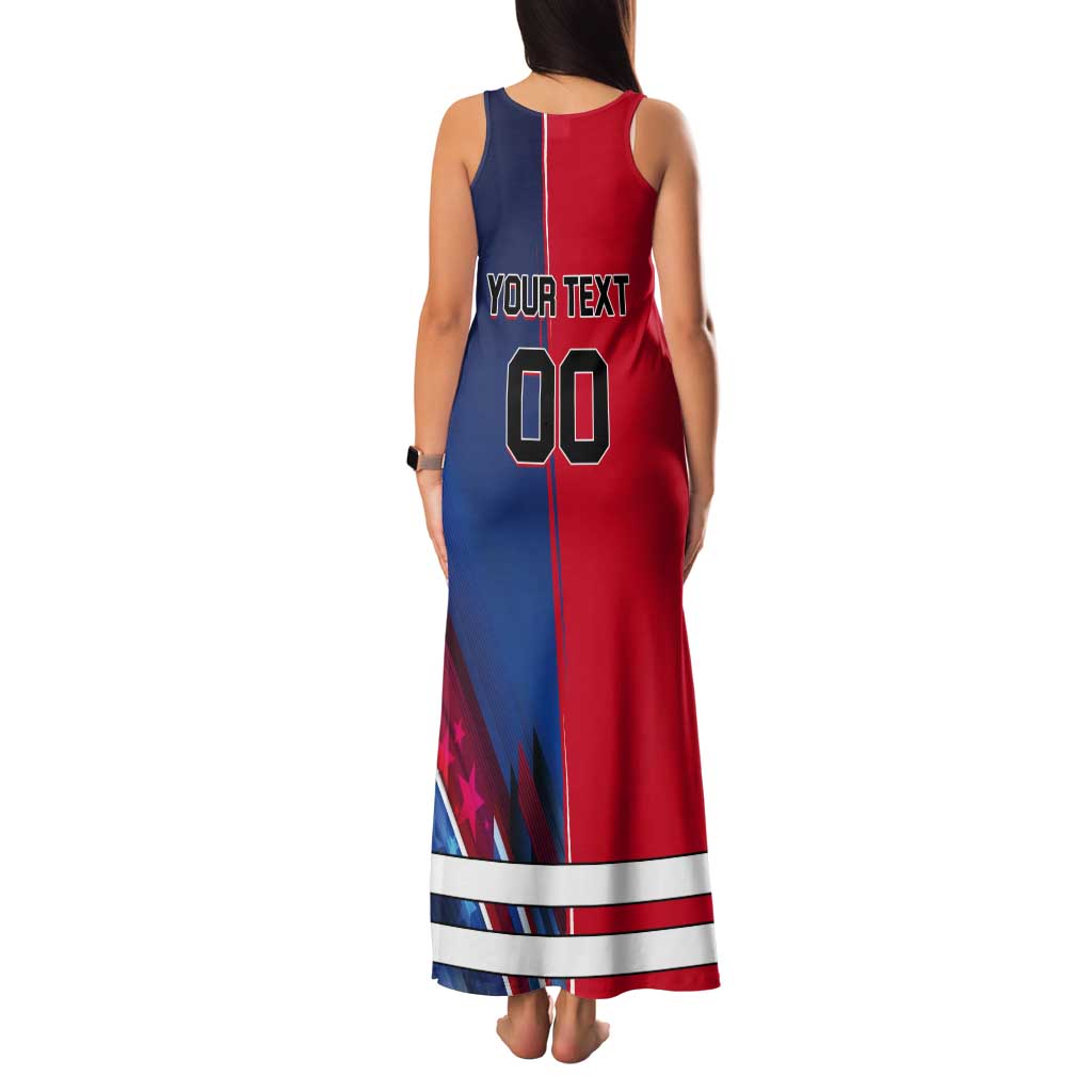 Custom USA vs Canada Ice Hockey Face Off Tank Maxi Dress Hockey Championship