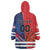 Custom USA vs Canada Ice Hockey Face Off Wearable Blanket Hoodie Hockey Championship