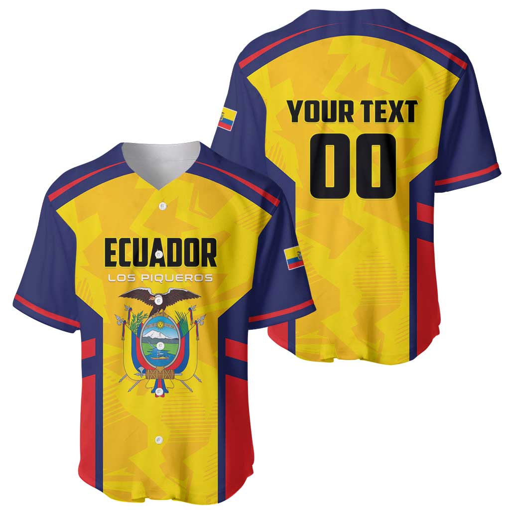Custom Ecuador Rugby Baseball Jersey Los Piqueros Go Champions
