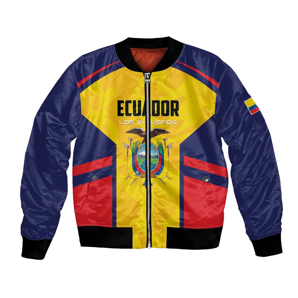 Custom Ecuador Rugby Bomber Jacket Los Piqueros Go Champions