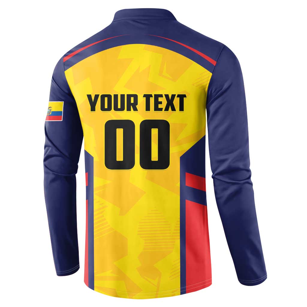 Custom Ecuador Rugby Button Sweatshirt Los Piqueros Go Champions