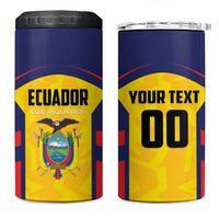 Custom Ecuador Rugby 4 in 1 Can Cooler Tumbler Los Piqueros Go Champions