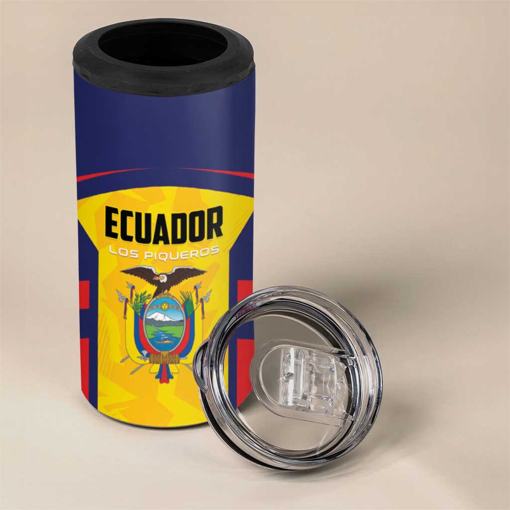 Custom Ecuador Rugby 4 in 1 Can Cooler Tumbler Los Piqueros Go Champions