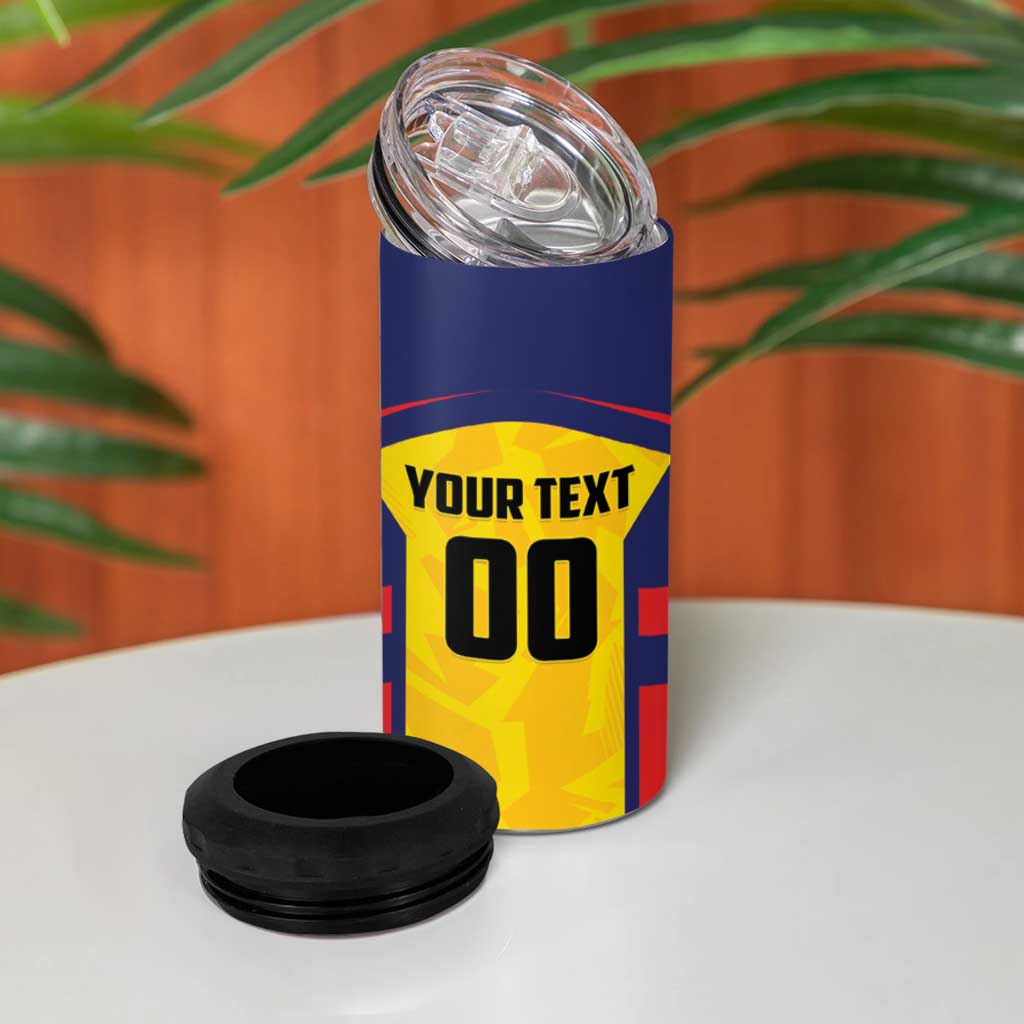 Custom Ecuador Rugby 4 in 1 Can Cooler Tumbler Los Piqueros Go Champions