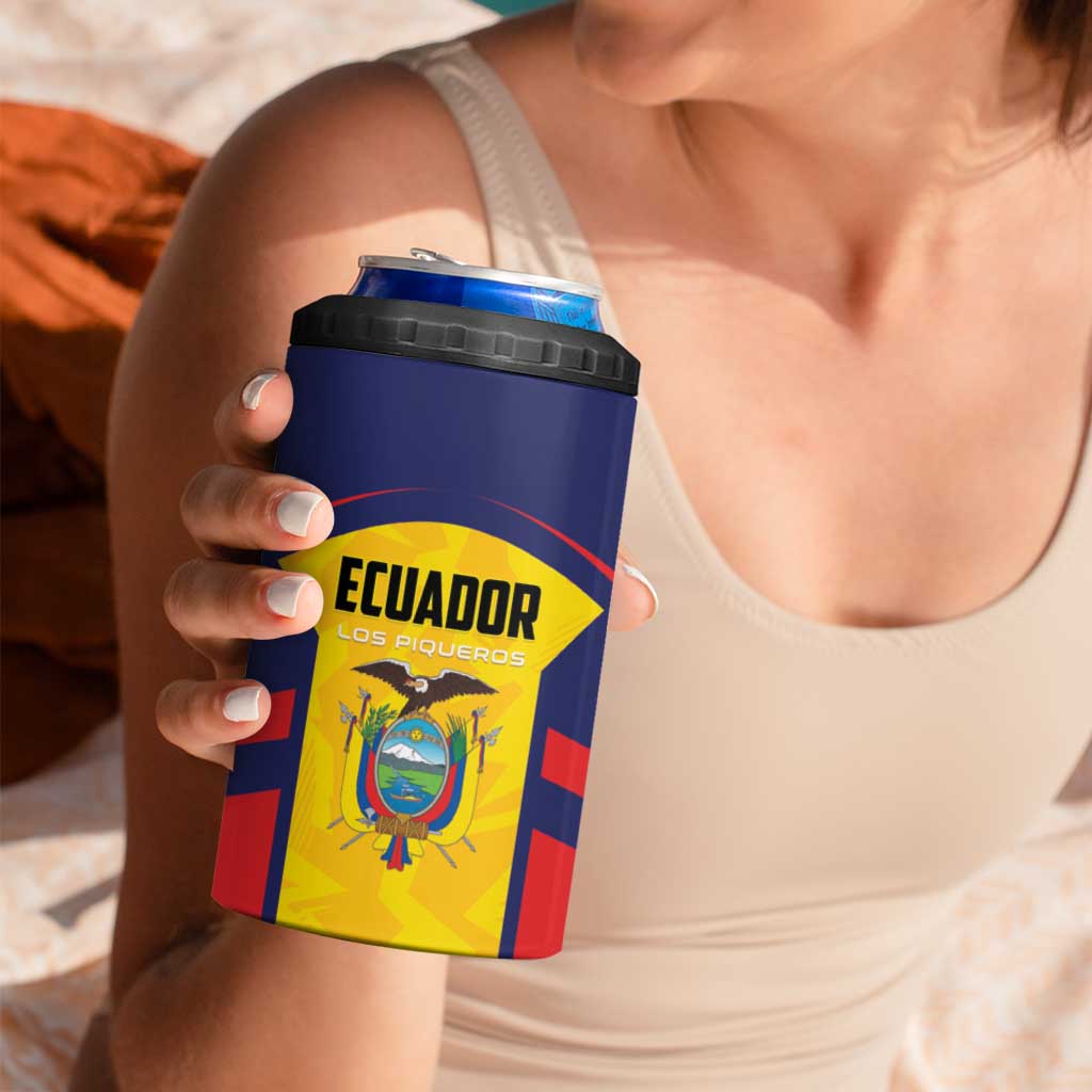 Custom Ecuador Rugby 4 in 1 Can Cooler Tumbler Los Piqueros Go Champions