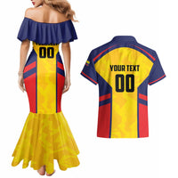 Custom Ecuador Rugby Couples Matching Mermaid Dress and Hawaiian Shirt Los Piqueros Go Champions