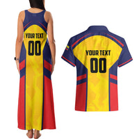 Custom Ecuador Rugby Couples Matching Tank Maxi Dress and Hawaiian Shirt Los Piqueros Go Champions