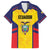 Custom Ecuador Rugby Family Matching Long Sleeve Bodycon Dress and Hawaiian Shirt Los Piqueros Go Champions