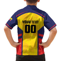 Custom Ecuador Rugby Family Matching Off The Shoulder Long Sleeve Dress and Hawaiian Shirt Los Piqueros Go Champions