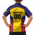 Custom Ecuador Rugby Family Matching Off The Shoulder Long Sleeve Dress and Hawaiian Shirt Los Piqueros Go Champions