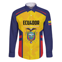 Custom Ecuador Rugby Family Matching Off The Shoulder Long Sleeve Dress and Hawaiian Shirt Los Piqueros Go Champions
