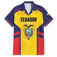 Custom Ecuador Rugby Family Matching Off Shoulder Maxi Dress and Hawaiian Shirt Los Piqueros Go Champions