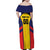 Custom Ecuador Rugby Family Matching Off Shoulder Maxi Dress and Hawaiian Shirt Los Piqueros Go Champions