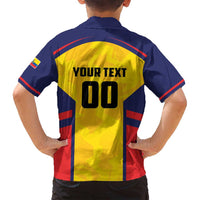 Custom Ecuador Rugby Family Matching Off Shoulder Short Dress and Hawaiian Shirt Los Piqueros Go Champions