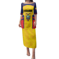 Custom Ecuador Rugby Family Matching Puletasi and Hawaiian Shirt Los Piqueros Go Champions